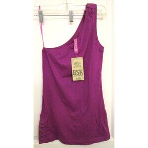 BSK Casual Connection by Bershka Women One Shoulder Top - Med. Cotton Purple NWT